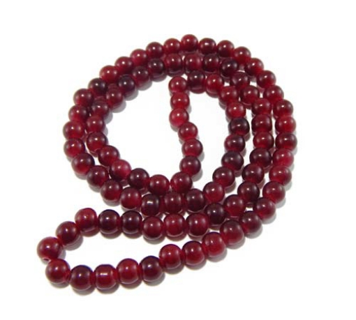 Glass Mala Beads 8mm Round