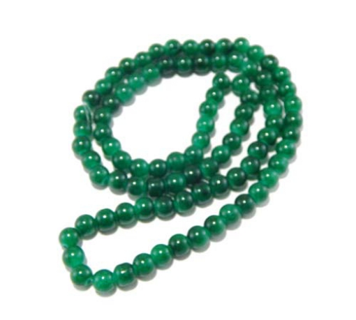 Glass Mala Beads 8mm Round