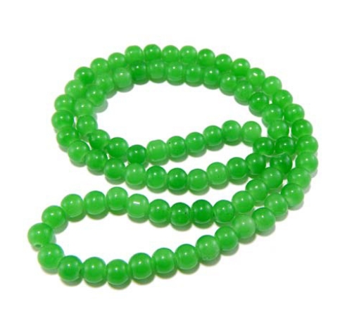 Glass Mala Beads 8mm Round