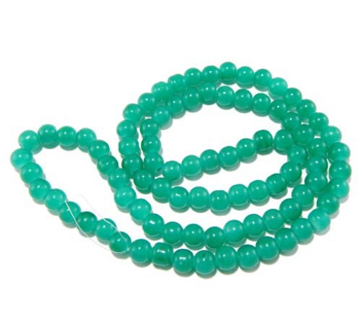 Glass Mala Beads 8mm Round