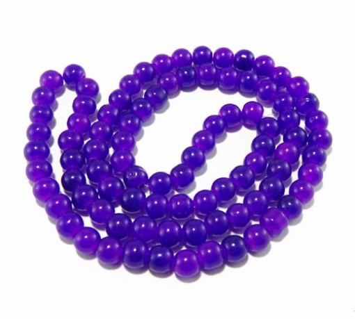 Glass Mala Beads 8mm Round