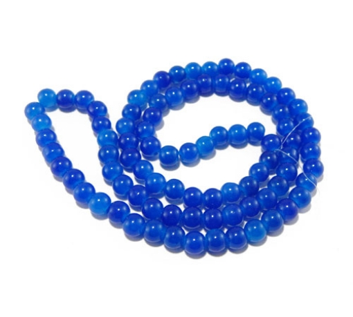 Glass Mala Beads 8mm Round