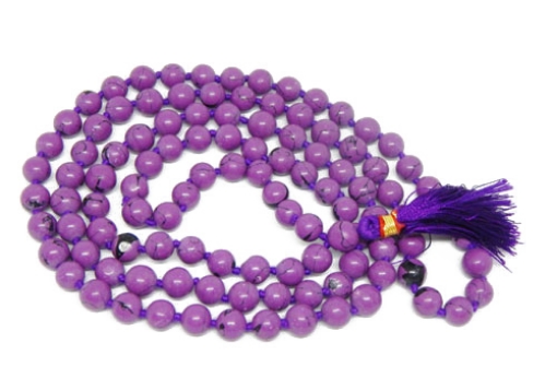 Sugilite Mala : 108+1 Beads Knotted Mala