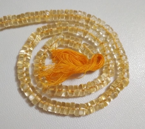 Citrine Tyre Beads