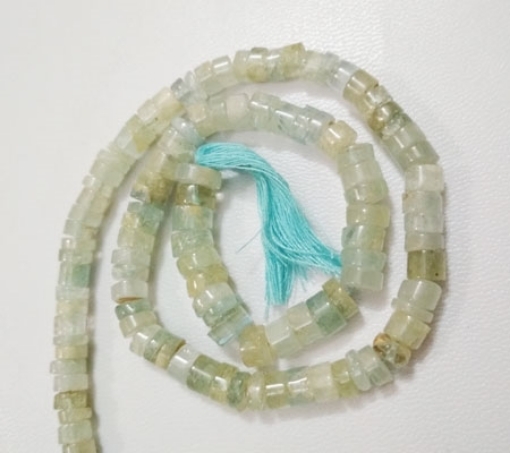 Multi Aquamarine Tyre Beads