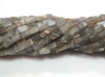 Grey Moonstone Rectangle Beads