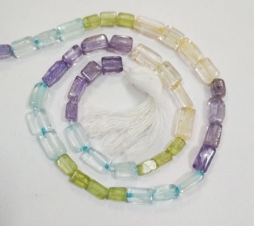 Multi 4 Colour Rectangle Beads