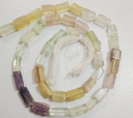 Multi Fluorite Rectangle Beads