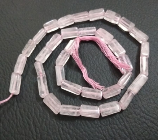 Picture of Rose Quartz Rectangle Beads