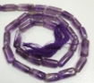 Amethyst dark tube beads