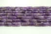 Amethyst dark tube beads