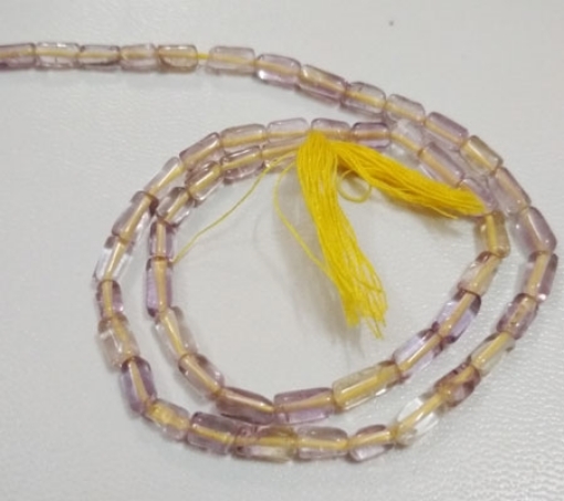 Ametrine tube beads