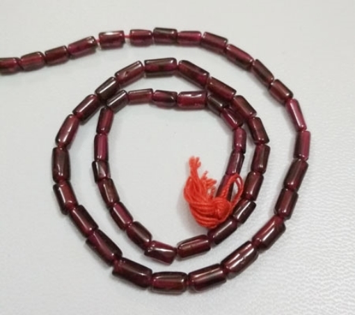 Garnet tube beads