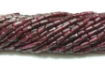 Garnet tube beads