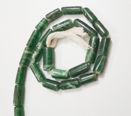 Green Aventurine tube beads