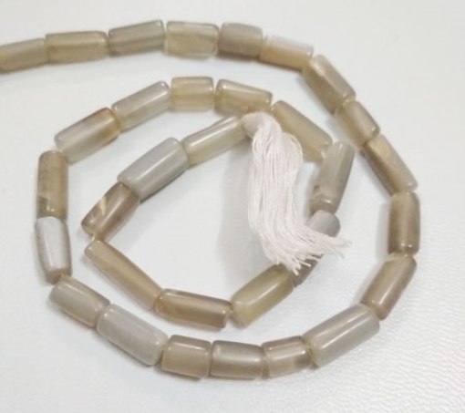 Grey Moonstone tube beads