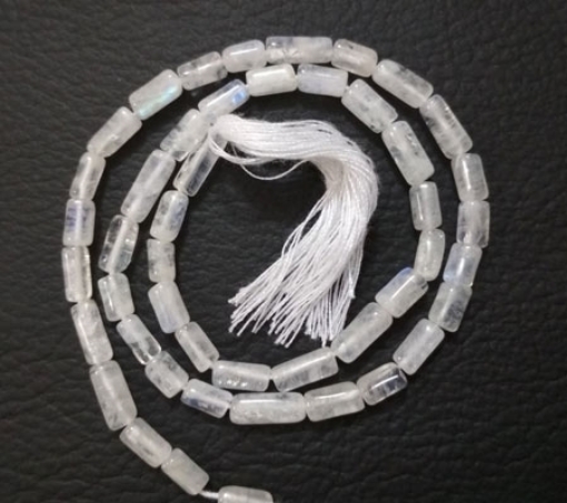 Rainbow Moonstone tube beads