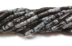 snowflake Obsidian tube beads