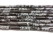 snowflake Obsidian tube beads