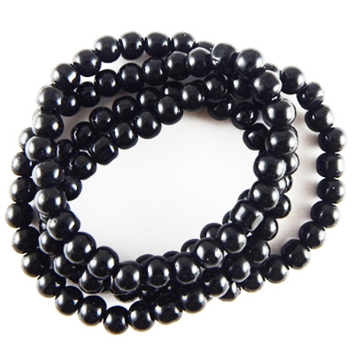 Glass Mala Beads 6mm Round