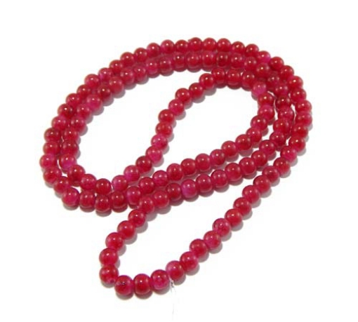 Glass Mala Beads 6mm Round