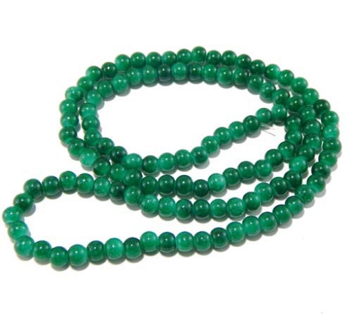 Glass Mala Beads 6mm Round