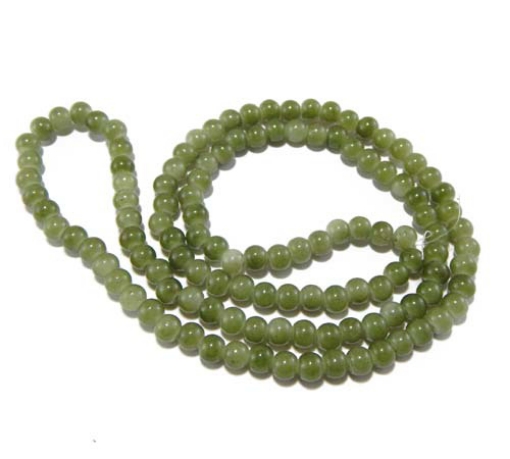 Glass Mala Beads 6mm Round