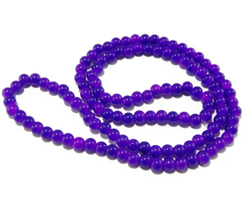 Glass Mala Beads 6mm Round