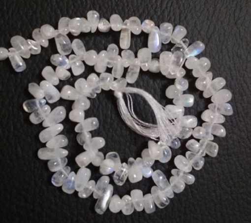 Picture of Rainbow Moonstone side drilled drop beads