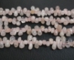 Rose Quartz side drilled drop beads