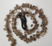 Smoky Quartz side drilled drop beads