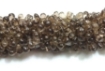 Smoky Quartz side drilled drop beads
