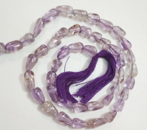 Picture of Amethyst light top drilled drop beads