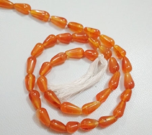 Picture of Carnelian top drilled drop beads