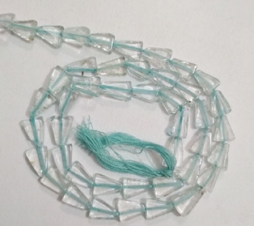 Aquamarine triangle beads