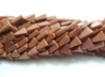 Brown Goldstone triangle beads