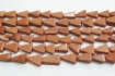 Brown Goldstone triangle beads