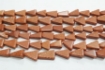 Brown Goldstone triangle beads