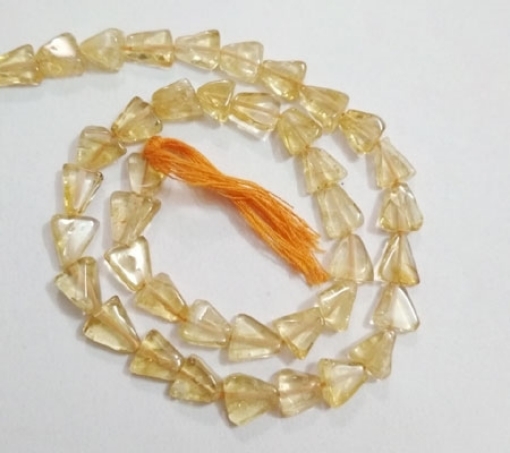 Citrine triangle beads