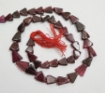 Garnet triangle beads