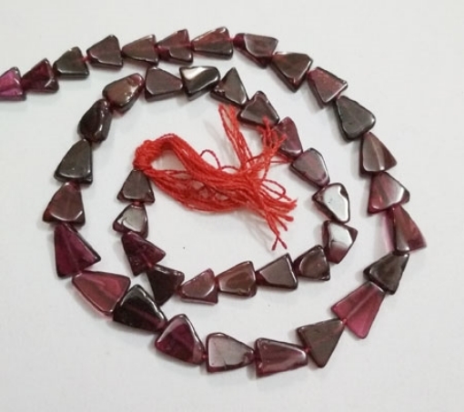 Garnet triangle beads