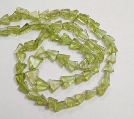 Peridot triangle beads