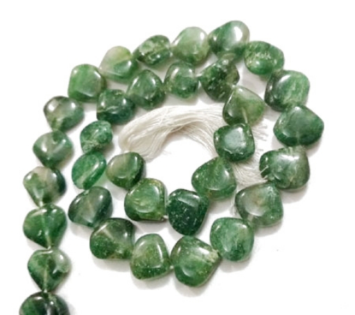 Green Aventurine Heart Beads