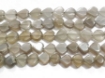 Grey Moonstone Heart Beads