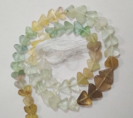 Multi Fluorite Heart Beads