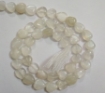 White Moonstone Heart Beads