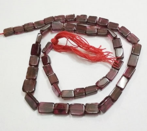 Garnet chicklet beads