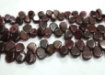 Garnet side drilled Pears Beads