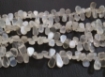 White Moonstone side drilled pear beads