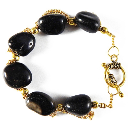 Black Agate Tumble Bracelet